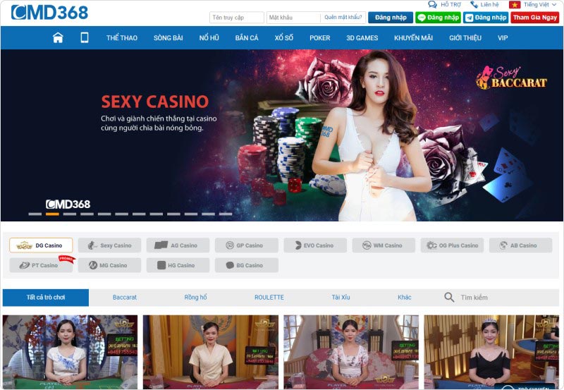 Cá cược casino tại CMD368