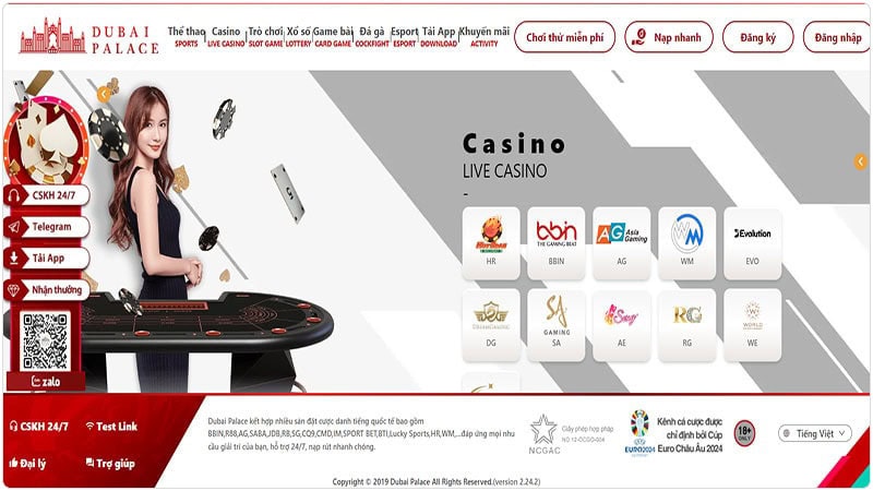 Cá cược casino tại nhà cái Dubai Casino