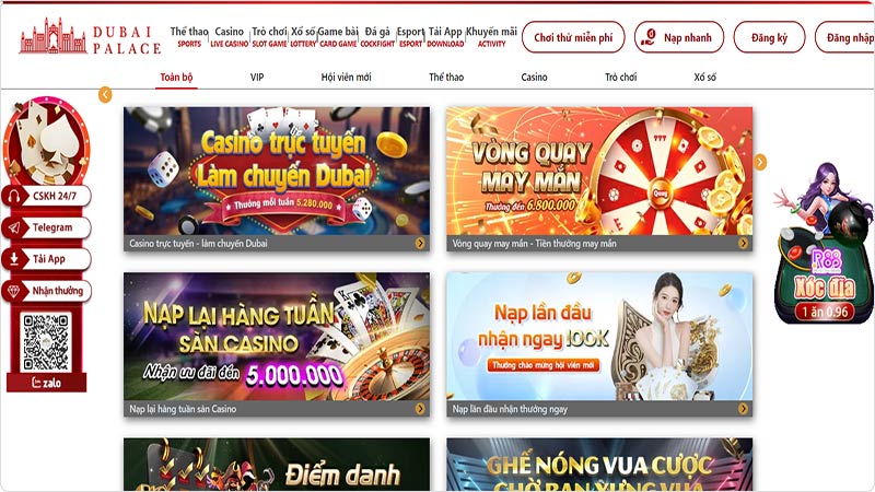 Khuyến mãi và ưu đãi Dubai Casino