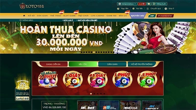 Cá cược casino trực tuyến Loto88