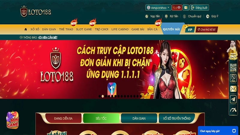 Giao diện của Loto188 được thiết kế vô cùng tinh tế