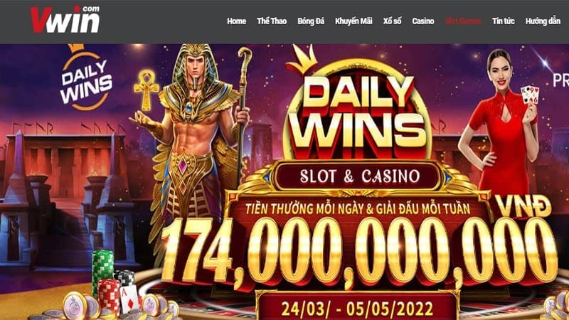 Slot Game tại Vwin đa dạng các thể loại game mới lạ