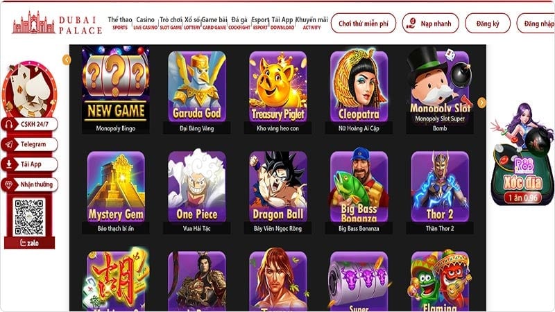 Slot Game tại nhà cái Dubai Casino đa dạng