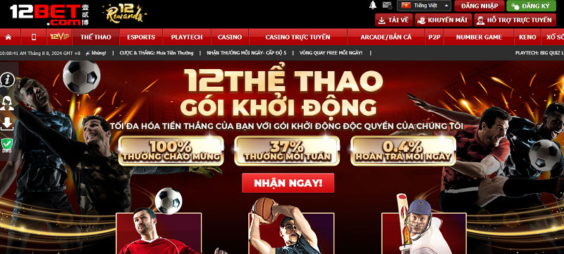 Thể thao 12Bet với nhiều kèo cược hấp dẫn