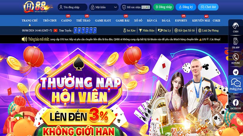 Giao diện và ứng dụng QH88