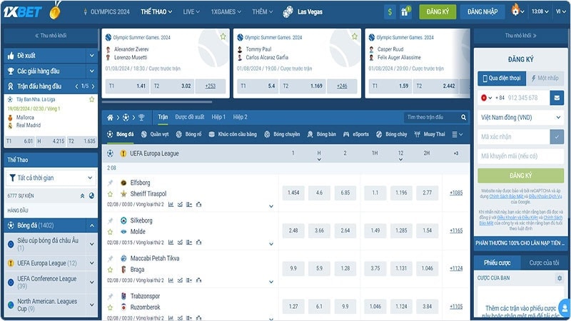 1XBet nổi bật với sảnh cược thể thao hấp dẫn
