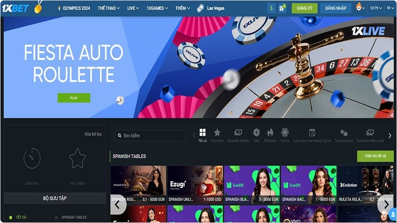 Cá cược casino 1XBet với nhiều sảnh cược hàng đầu