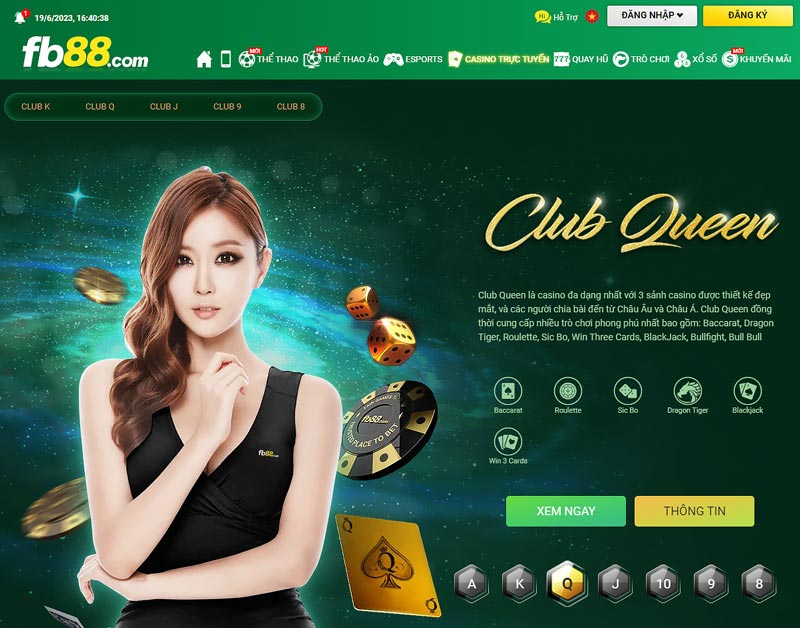 Fb88 casino nổi tiếng với nhiều Club da dạng game bài