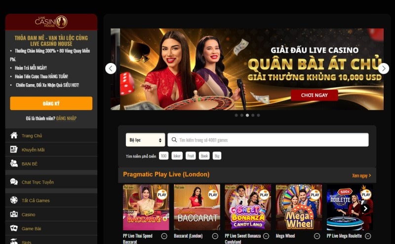 Cá cược casino Live Casino House