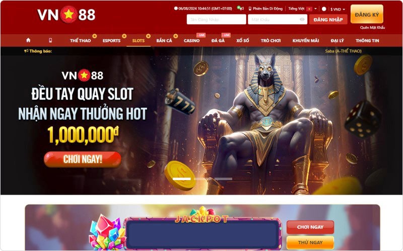 Giải trí cùng với thế giới game Slot VN88 đa dạng