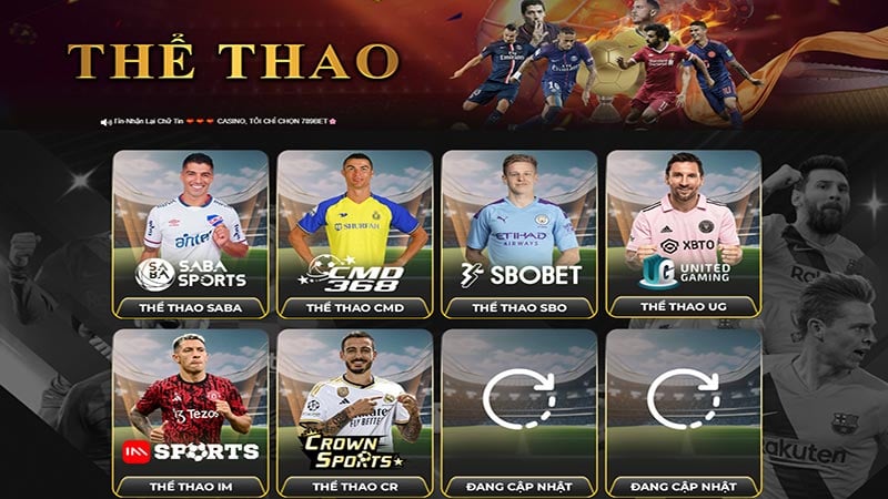 Thể thao 789Bet có sảnh cược đa dạng