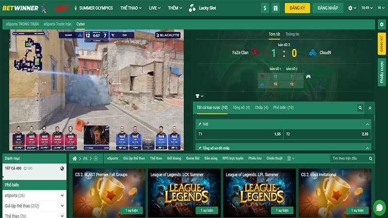 Cá cược Esports Betwinner