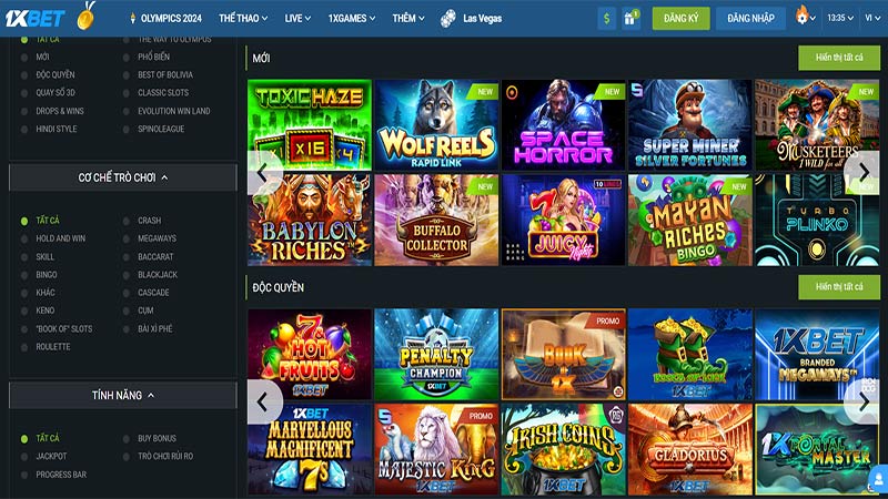 Thế giới Slot game tại nhà cái 1XBet 