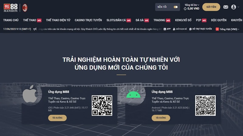 Tạo tài khoản M88 mobile đơn giản