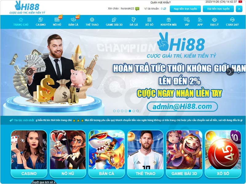 Hướng dẫn cách nạp tiền Hi88 dễ hiểu 