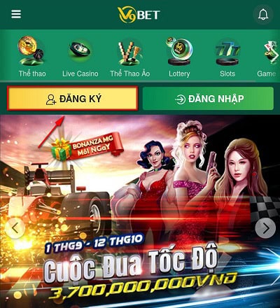 Chọn ô đăng ký V9Bet