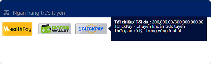 Chọn cách nạp tiền vào tài khoản Nextbet qua Ngân hàng trực tuyến