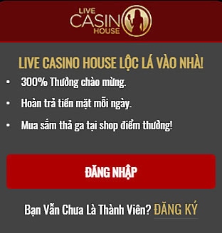 Nhấn chọn nút đăng nhập Live Casino House