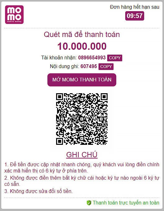 Quét mã QR để gửi tiền SHBet