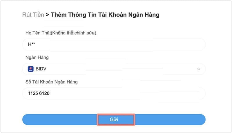 Cập nhật thông tin ngân hàng để rút tiền 8xBet