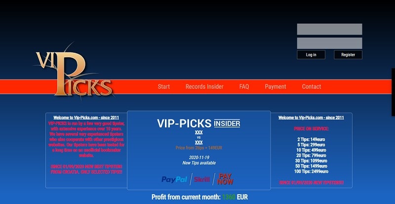 Vip-picks - Nơi mua tips bóng đá uy tín