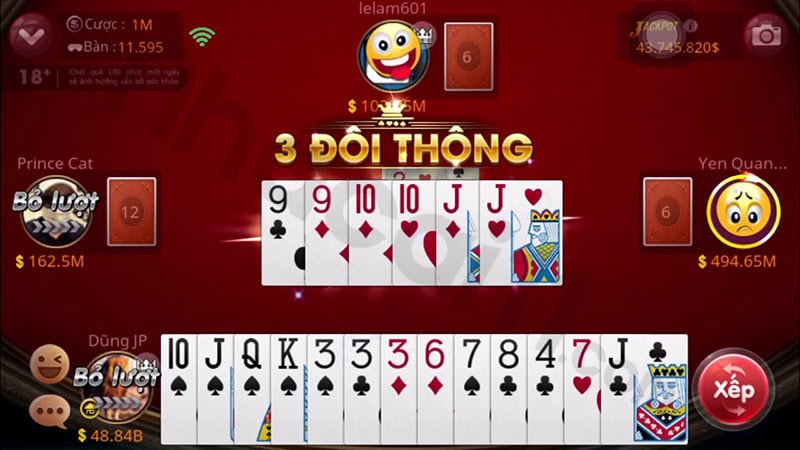 Bài tiến lên - Game chơi bài online đổi tiền thật