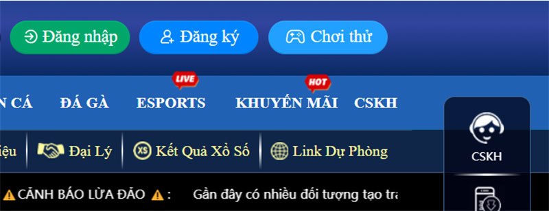 Nhấn chọn đăng ký QH88