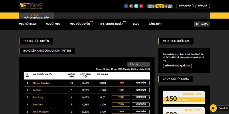 Betfame.com - Trang tham khảo tips vàng bóng đá