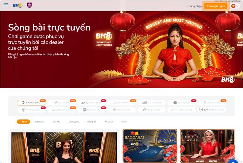 Lựa chọn BK8 để chơi casino trực tuyến là ý kiến không tồi