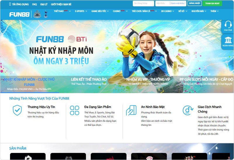 Cá cược trực tuyến FUN88 dễ dàng trên mọi nền tảng