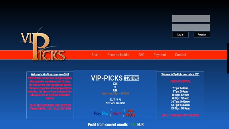 Website bán tips giá rẻ uy tín nhất hiện nay: Vip-picks.com